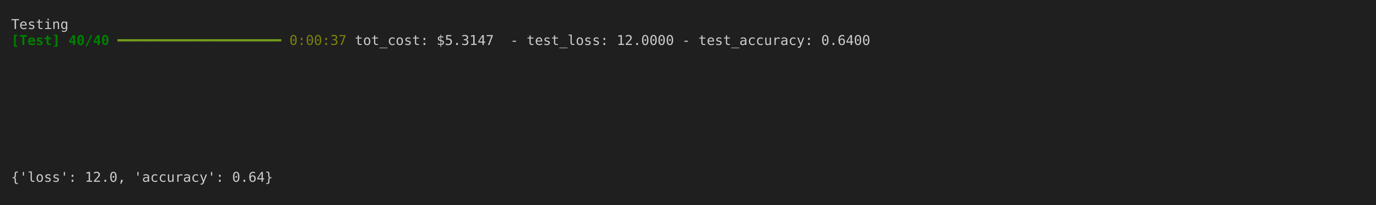 Final test results